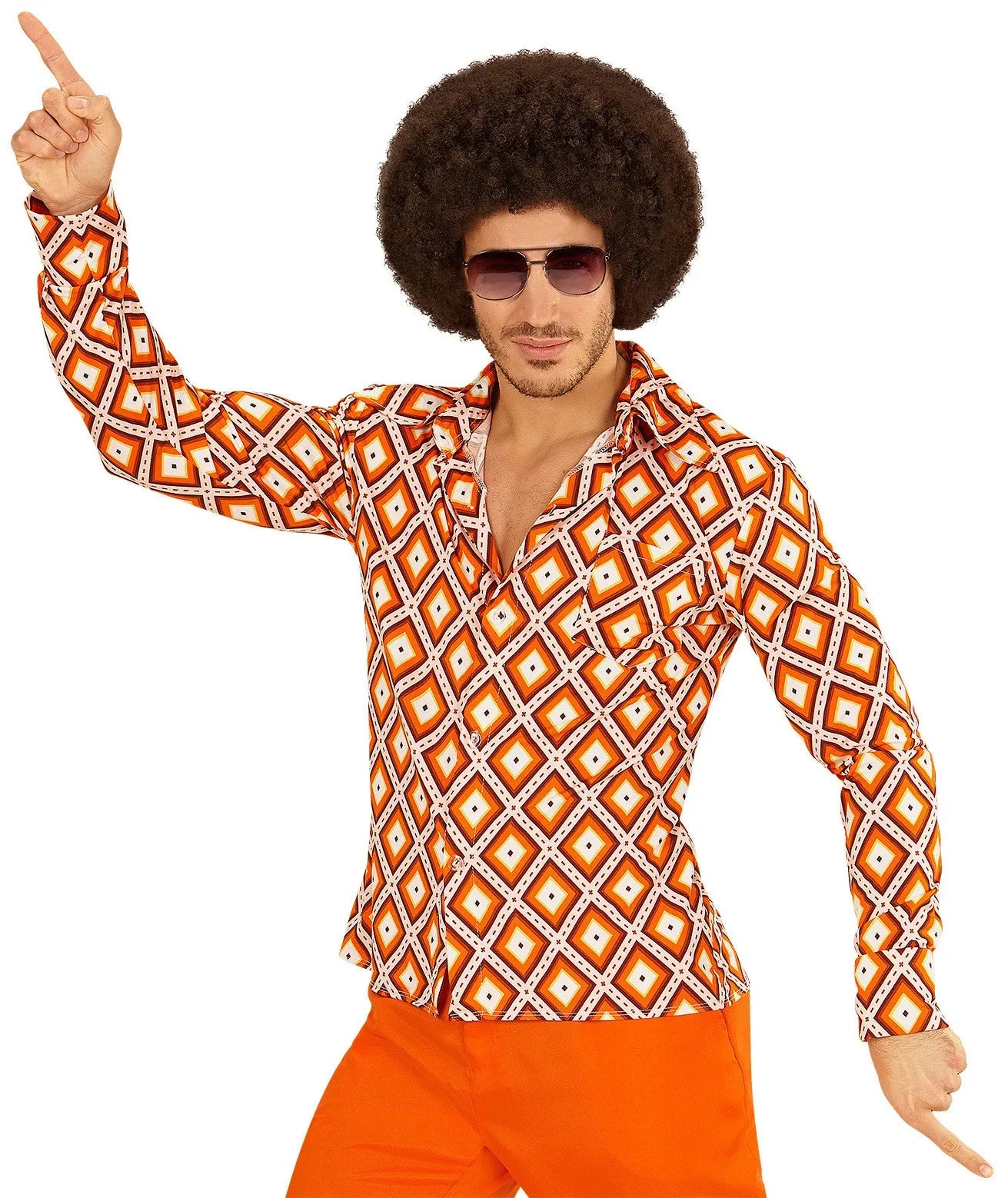 Camisa Setentera de Rombos para Hombre Años 60 - 70 - 80 Widmann